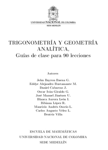 Trigonometría y Geometría Analítica - Guías de clase para 90 lecciones